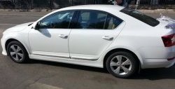 5 999 р. Пороги накладки CT Skoda Octavia A7 дорестайлинг универсал (2012-2017) (Неокрашенные)  с доставкой в г. Пермь. Увеличить фотографию 4