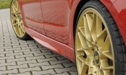 6 999 р. Пороги накладки R-Style Skoda Octavia A7 дорестайлинг универсал (2012-2017) (Неокрашенные)  с доставкой в г. Пермь. Увеличить фотографию 2