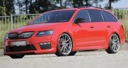 6 999 р. Пороги накладки R-Style Skoda Octavia A7 дорестайлинг универсал (2012-2017) (Неокрашенные)  с доставкой в г. Пермь. Увеличить фотографию 4