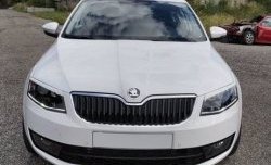 1 199 р. Реснички на фары CT Skoda Octavia A7 дорестайлинг универсал (2012-2017) (Неокрашенные)  с доставкой в г. Пермь. Увеличить фотографию 2