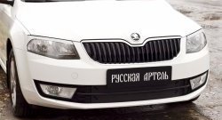 759 р. Реснички на фары RA Skoda Octavia A7 дорестайлинг универсал (2012-2017) (Неокрашенные)  с доставкой в г. Пермь. Увеличить фотографию 5