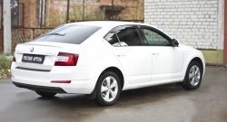 829 р. Реснички на фонари RA Skoda Octavia A7 рестайлинг лифтбэк (2016-2020) (Неокрашенные)  с доставкой в г. Пермь. Увеличить фотографию 2