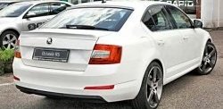 2 949 р. Лип спойлер CT Skoda Octavia A7 рестайлинг лифтбэк (2016-2020) (Неокрашенный)  с доставкой в г. Пермь. Увеличить фотографию 2
