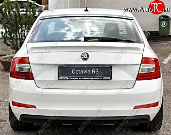 2 949 р. Лип спойлер CT Skoda Octavia A7 рестайлинг лифтбэк (2016-2020) (Неокрашенный)  с доставкой в г. Пермь
