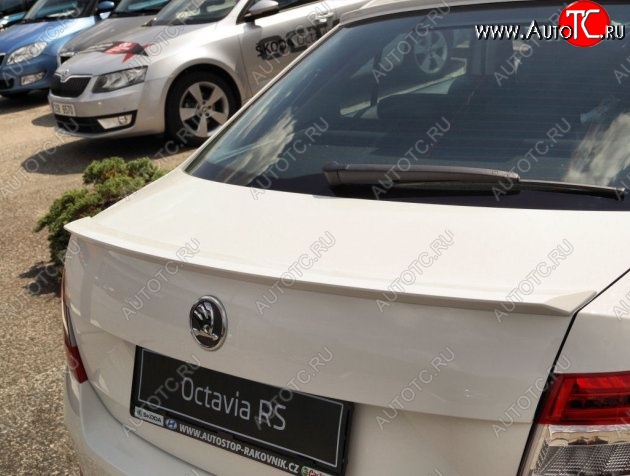 3 499 р. Лип спойлер CT Skoda Octavia A7 рестайлинг лифтбэк (2016-2020) (Неокрашенный)  с доставкой в г. Пермь