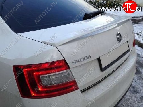 3 699 р. Лип спойлер RS Style Skoda Octavia A7 рестайлинг лифтбэк (2016-2020) (Неокрашенный)  с доставкой в г. Пермь