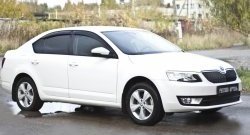1 039 р. Зимняя заглушка решетки переднего бампера РА Skoda Octavia A7 дорестайлинг универсал (2012-2017)  с доставкой в г. Пермь. Увеличить фотографию 3