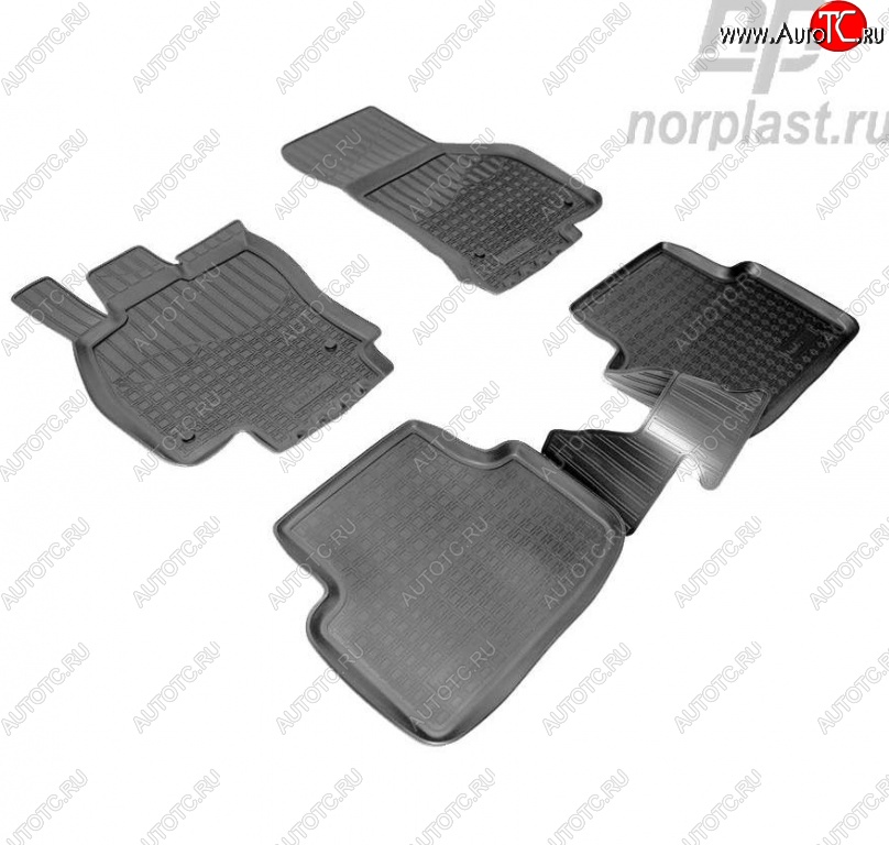 1 749 р. Коврики салонные литьевые Norplast  Skoda Octavia  A7 (2012-2020) дорестайлинг лифтбэк, дорестайлинг универсал, рестайлинг лифтбэк, рестайлинг универсал  с доставкой в г. Пермь