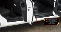 2 069 р. Накладки на порожки автомобиля RA Skoda Octavia A7 дорестайлинг универсал (2012-2017) (Комплект (4 шт.))  с доставкой в г. Пермь. Увеличить фотографию 2