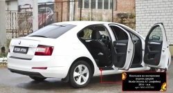 2 069 р. Накладки на порожки автомобиля RA Skoda Octavia A7 дорестайлинг универсал (2012-2017) (Комплект (4 шт.))  с доставкой в г. Пермь. Увеличить фотографию 3