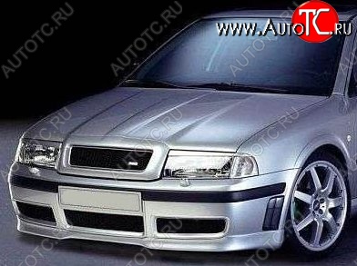4 899 р. Накладка на передний бампер RS-style Skoda Octavia Tour A4 1U2 лифтбэк дорестайлинг (1997-2000) (Неокрашенная)  с доставкой в г. Пермь