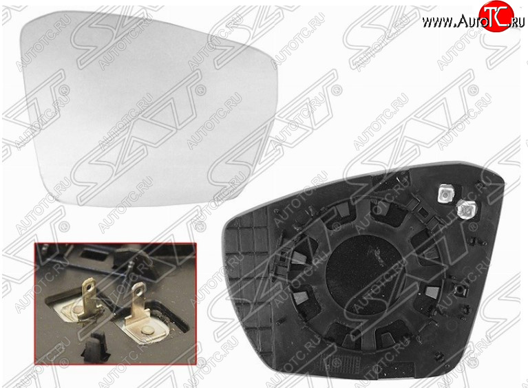 489 р. Правое полотно зеркала SAT (с обогревом) Skoda Octavia A7 дорестайлинг лифтбэк (2012-2017)  с доставкой в г. Пермь
