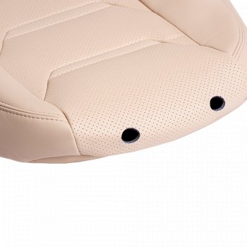 10 299 р. Чехлы для сидений (комплектация Ambition без подлокот-ка) Lord Autofashion Турин 2 (экокожа)  Skoda Octavia  A7 (2012-2020) дорестайлинг лифтбэк, дорестайлинг универсал, рестайлинг лифтбэк, рестайлинг универсал (Бежевый/Бежевый/Бежевый/Бежевый)  с доставкой в г. Пермь. Увеличить фотографию 4