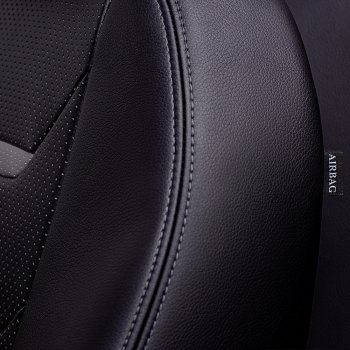 26 649 р. Чехлы для сидений (комплектация Ambition без подлокот-ка) Lord Autofashion Турин 2 (экокожа)  Skoda Octavia  A7 (2012-2020) дорестайлинг лифтбэк, дорестайлинг универсал, рестайлинг лифтбэк, рестайлинг универсал (Серый/Серый/Чёрный/Чёрный)  с доставкой в г. Пермь. Увеличить фотографию 7