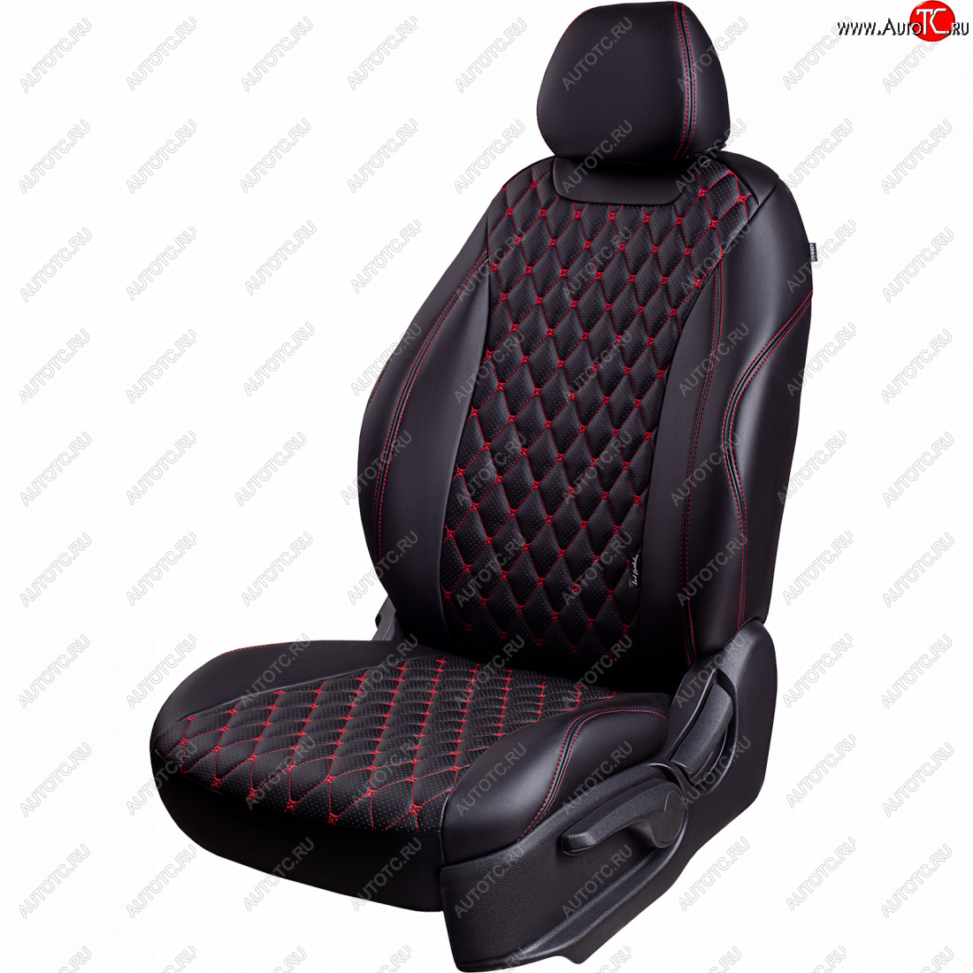 13 949 р. Чехлы для сидений (комплектация Ambition) Lord Autofashion Байрон (экокожа, 60/40, без подлокотника, 3 Г-образных подголовника)  Skoda Octavia  A7 (2012-2020) дорестайлинг лифтбэк, дорестайлинг универсал, рестайлинг лифтбэк, рестайлинг универсал (Черный, вставка черная, строчка красная)  с доставкой в г. Пермь
