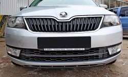 1 899 р. Накладка на передний бампер Sport  Skoda Rapid ( NH3,  NH1) (2012-2017) дорестайлинг лифтбэк, хэтчбэк дорестайлинг (Текстурный пластик, Неокрашенная)  с доставкой в г. Пермь. Увеличить фотографию 10