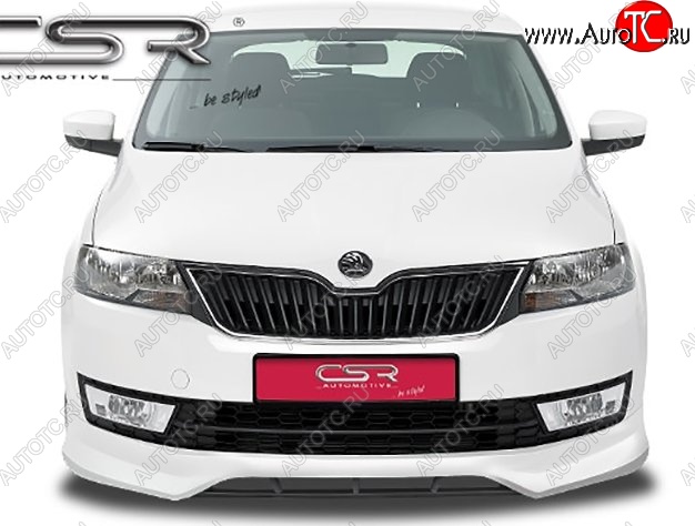 5 999 р. Накладка на передний бампер CSR style Skoda Rapid NH1 хэтчбэк дорестайлинг (2012-2017) (Неокрашенная)  с доставкой в г. Пермь