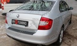1 199 р. Накладка защитная на задний бампер Style Skoda Rapid NH3 дорестайлинг лифтбэк (2012-2017) (Глянец)  с доставкой в г. Пермь. Увеличить фотографию 5