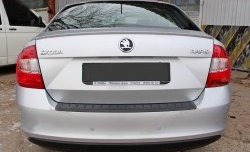 1 199 р. Накладка защитная на задний бампер Style Skoda Rapid NH3 дорестайлинг лифтбэк (2012-2017) (Глянец)  с доставкой в г. Пермь. Увеличить фотографию 8