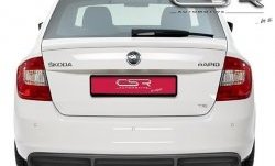 5 999 р. Накладка на задний бампер CSR style Skoda Rapid NH3 дорестайлинг лифтбэк (2012-2017) (Неокрашенная)  с доставкой в г. Пермь. Увеличить фотографию 3