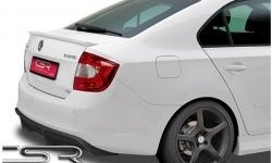 5 999 р. Накладка на задний бампер CSR style Skoda Rapid NH3 дорестайлинг лифтбэк (2012-2017) (Неокрашенная)  с доставкой в г. Пермь. Увеличить фотографию 4