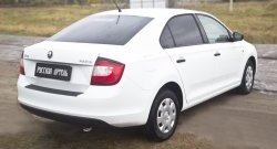 1 169 р. Защитная накладка на задний бампер RA Skoda Rapid NH3 дорестайлинг лифтбэк (2012-2017)  с доставкой в г. Пермь. Увеличить фотографию 3