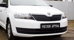 559 р. Реснички на фары RA  Skoda Rapid ( NH3,  NH1) (2012-2017) дорестайлинг лифтбэк, хэтчбэк дорестайлинг (Неокрашенные)  с доставкой в г. Пермь. Увеличить фотографию 4