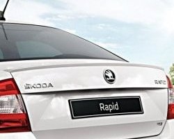 3 499 р. Лип спойлер CT Skoda Rapid NH3 дорестайлинг лифтбэк (2012-2017) (Неокрашенный)  с доставкой в г. Пермь. Увеличить фотографию 6