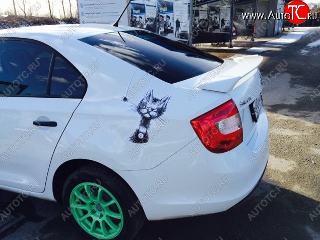 4 999 р. Спойлер RS style Skoda Rapid NH3 дорестайлинг лифтбэк (2012-2017) (Неокрашенный)  с доставкой в г. Пермь