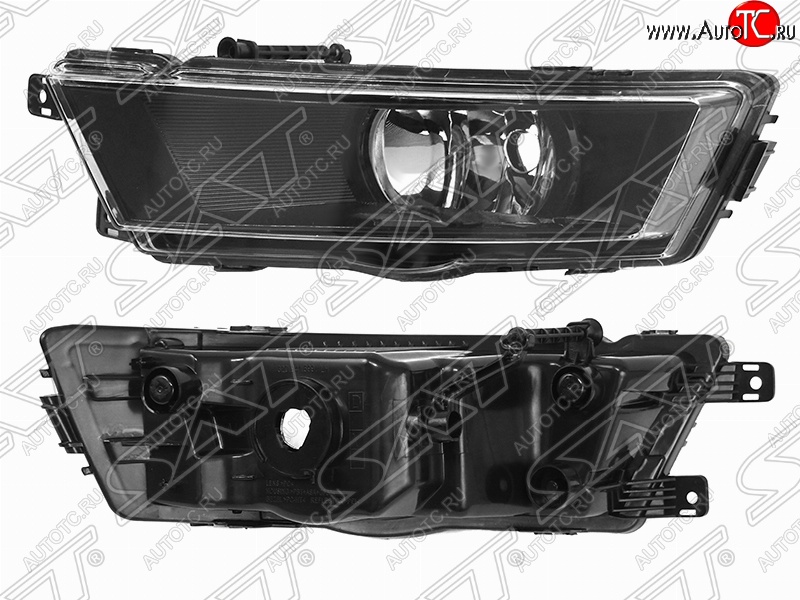 1 599 р. Левая противотуманная фара (чёрная) SAT Skoda Rapid NH3 дорестайлинг лифтбэк (2012-2017)  с доставкой в г. Пермь