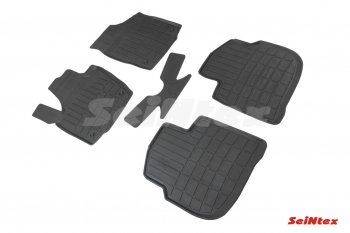 2 169 р. Износостойкие коврики в салон Seintex (средние бортики) Skoda Rapid NH1 хэтчбэк рестайлинг (2015-2020)  с доставкой в г. Пермь. Увеличить фотографию 2