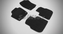 Износостойкие коврики в салон SeiNtex Premium LUX 4 шт. (ворсовые) Skoda Rapid ( NH3,  NH1) (2012-2017) дорестайлинг лифтбэк, хэтчбэк дорестайлинг