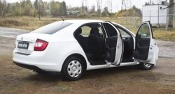 2 149 р. Накладки на порожки автомобиля RA Skoda Rapid NH3 дорестайлинг лифтбэк (2012-2017) (Комплект (передние+задние))  с доставкой в г. Пермь. Увеличить фотографию 4