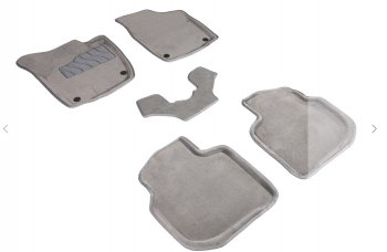 Коврики в салон SEINTEX 3D ВОРС (комплект) Skoda Rapid ( NH3,  NH1) (2012-2017) дорестайлинг лифтбэк, хэтчбэк дорестайлинг (Цвет: серый)