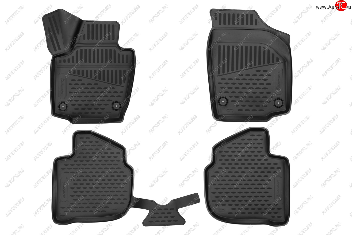 2 599 р. Комплект 3D ковриков салона Element (полиуретан) Skoda Rapid NH1 хэтчбэк рестайлинг (2015-2020)  с доставкой в г. Пермь