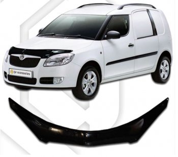 Дефлектор капота CA-Plastiс exclusive Skoda Roomster  5J (2006-2010) дорестайлинг