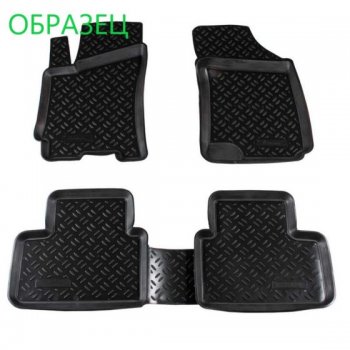 Комплект ковриков в салон Aileron 3D (с подпятником) Skoda Superb ( B8 (3V),  B8 (3V5)) (2015-2025) лифтбэк дорестайлинг, универсал дорестайлинг, лифтбэк рестайлинг, универсал рестайлинг
