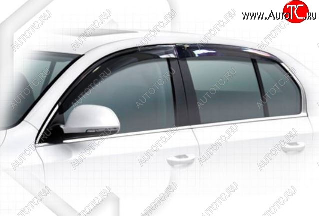 2 199 р. Дефлектора окон CA-Plastiс Skoda Superb B6 (3T) лифтбэк дорестайлинг (2008-2013) (Classic полупрозрачный, Без хром.молдинга)  с доставкой в г. Пермь