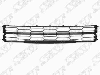 Решетка в передний бампер SAT Skoda Superb (B6) 3T лифтбэк рестайлинг (2013-2015) (черная)