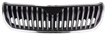 Решётка радиатора SAT Skoda Superb B6 (3T5) универсал доресталийнг (2009-2013) (Черный хром)