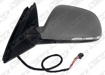 Боковое левое зеркало заднего вида (подсветка/обогрев/поворотник) SAT Skoda Superb ( B6 (3T),  B6 (3T5),  (B6) 3T) (2008-2015) лифтбэк дорестайлинг, универсал доресталийнг, лифтбэк рестайлинг, универсал рестайлинг