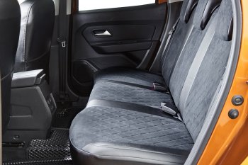 6 449 р. Чехлы для сидений Seintex Ромб Алькантара Skoda Yeti (2013-2018) (Цвет: черный)  с доставкой в г. Пермь. Увеличить фотографию 2