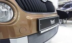2 199 р. Сетка на бампер Russtal (хром) Skoda Yeti (2009-2013)  с доставкой в г. Пермь. Увеличить фотографию 2