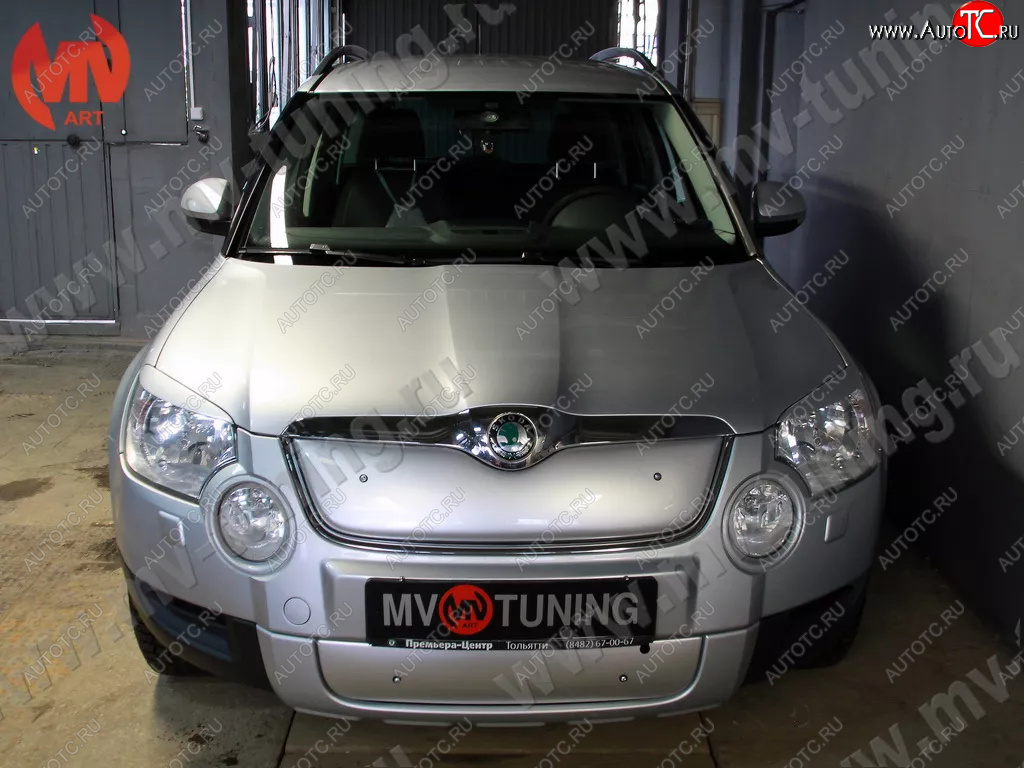 4 999 р. Зимние заглушки (верхняя и нижняя) MV-Tuning Skoda Yeti (2009-2013) (Неокрашенная)  с доставкой в г. Пермь