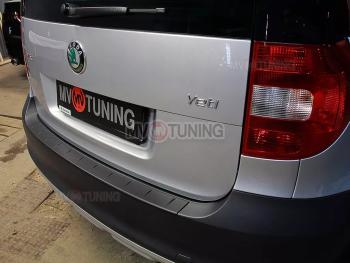 1 379 р. Защитная накладка на задний бампер MV-Tuning Skoda Yeti (2009-2013) (Текстурная поверхность)  с доставкой в г. Пермь. Увеличить фотографию 2