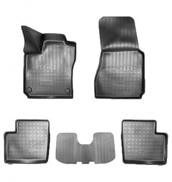 Коврики салонные Noplast (3D) Smart Forfour  W453 (2014-2020) 5 дв. (Черные)