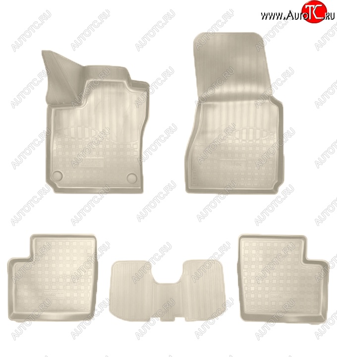 2 759 р. Коврики салонные Noplast (3D)  Smart Forfour  W453 (2014-2020) 5 дв. (Бежевые)  с доставкой в г. Пермь