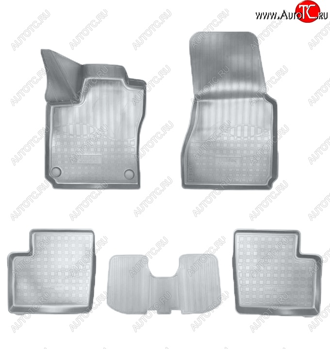 2 759 р. Коврики салонные Noplast (3D)  Smart Forfour  W453 (2014-2020) 5 дв. (Серые)  с доставкой в г. Пермь