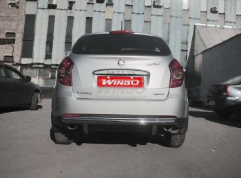 5 499 р. Защита заднего бампера WINBO (Ø60 мм, нержавейка)  SSANGYONG Actyon (2013-2021) рестайлинг  с доставкой в г. Пермь. Увеличить фотографию 2