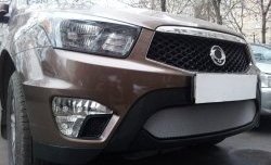 1 539 р. Сетка на бампер Russtal (хром) SSANGYONG Actyon Sport (2012-2025)  с доставкой в г. Пермь. Увеличить фотографию 2